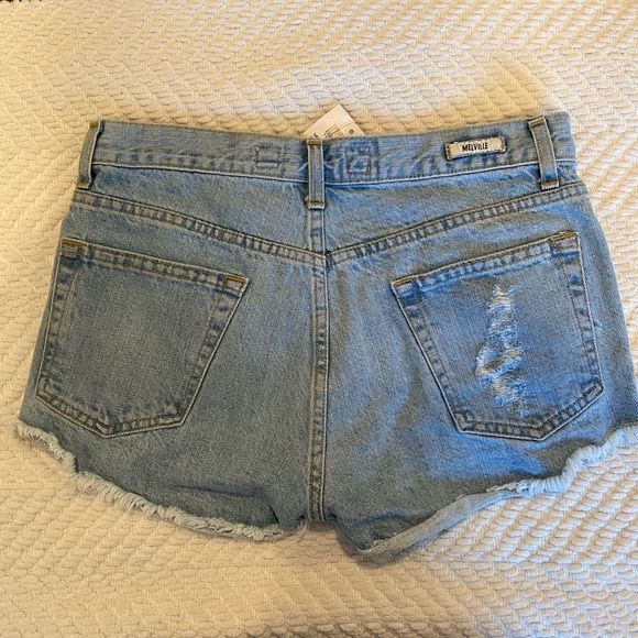 Brandy Melville Distressed Denim Short - Picture 2 of 3